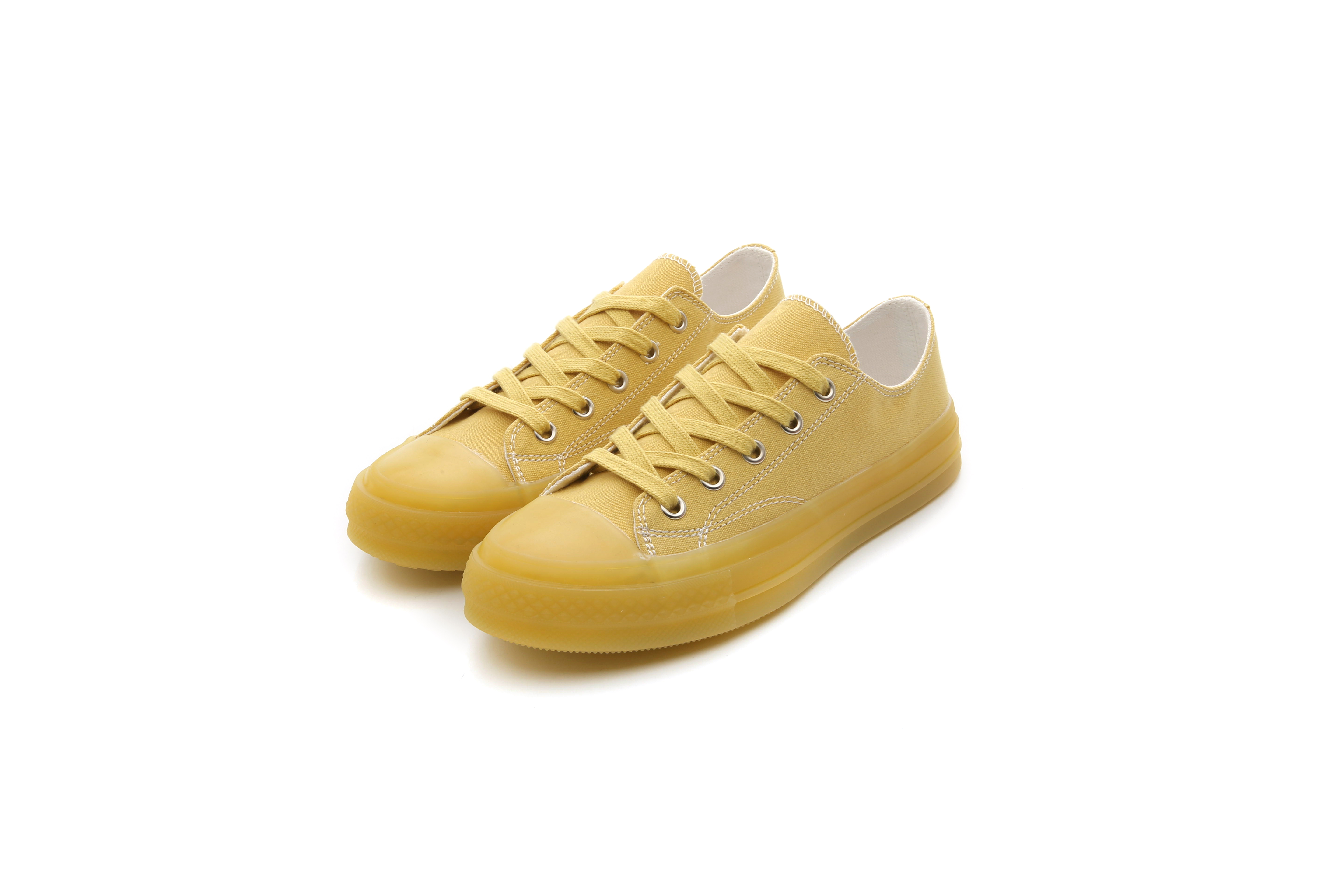 Hot Selling Yellow Canvas Flat Shoes Women And Ladies Flat Canvas Women Shoes