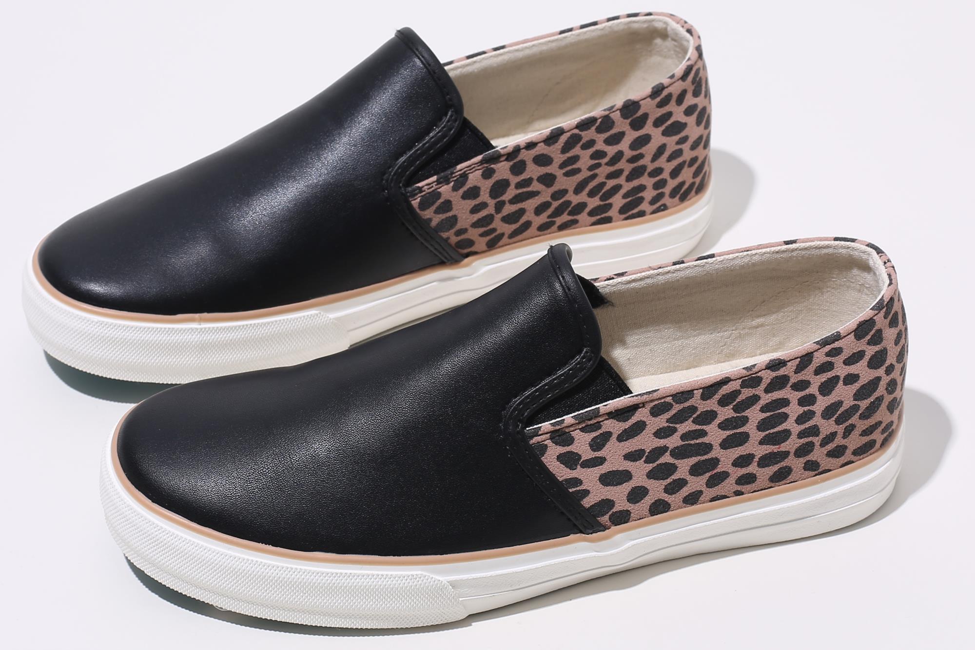2020 high quality slip on autumn winter leopard leather shoes women shoes suppliers